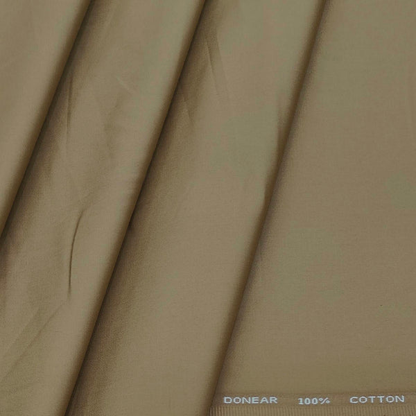 Trouser Fabric Donear Pure Cotton Plain Colour Camel Brown