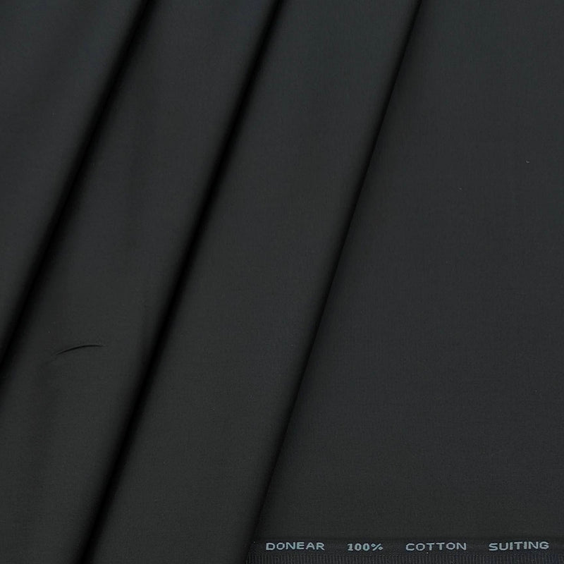 Trouser Fabric Donear Pure Cotton Plain Colour Solid Grey