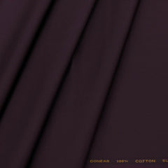 Trouser Fabric Donear Pure Cotton Plain Colour Bordeaux Wine
