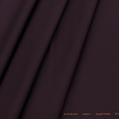 Trouser Fabric Donear Giza Cotton Plain Colour Bordeaux Wine