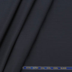 Trouser Fabric Reid & Taylor 130s Wool Blended Pin Lining Colour Neavy Blue
