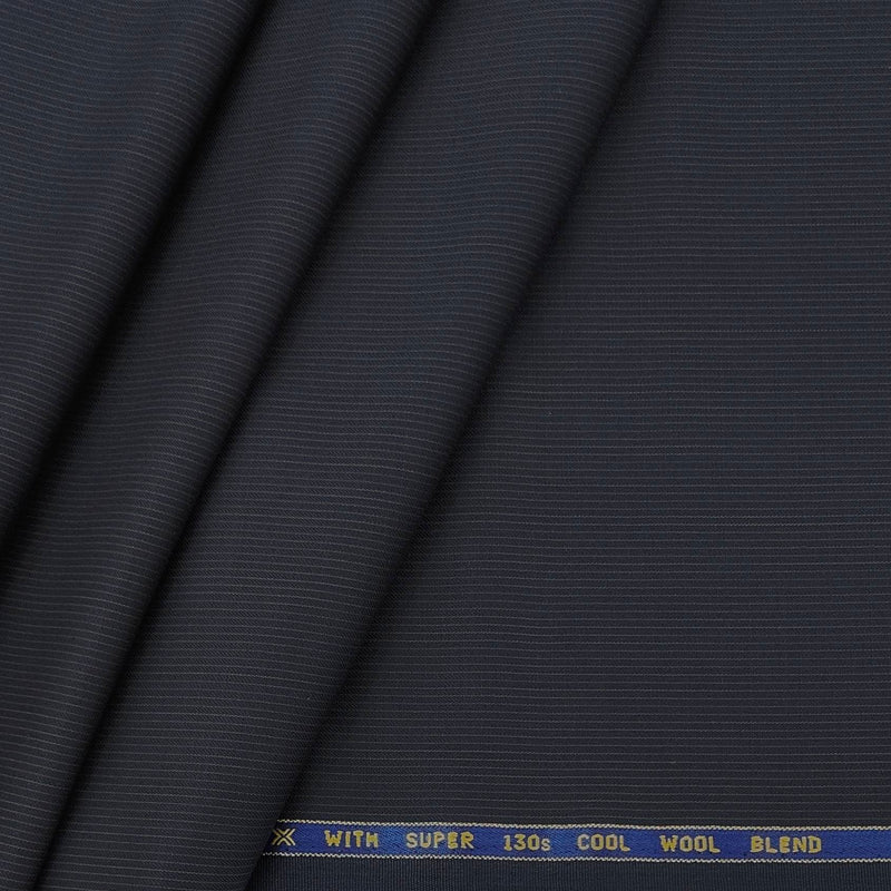 Trouser Fabric Reid & Taylor 130s Wool Blended Pin Lining Colour Neavy Blue