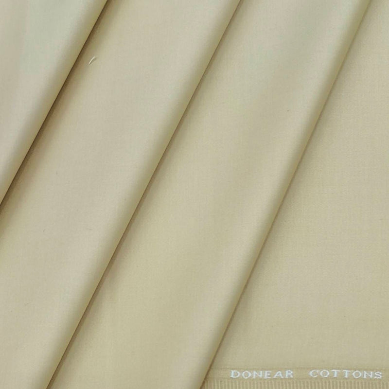 Trouser Fabric Donear Fine Pure Cotton stretchable Plain Colour Beige