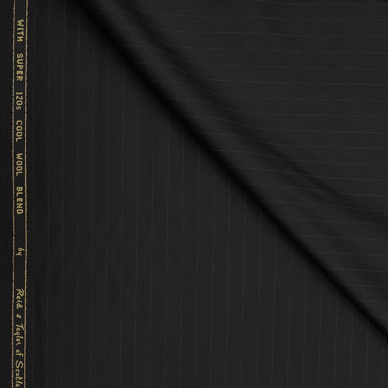 Trouser Fabric Reid & Taylor 120s Wool Blended Lining Colour Black