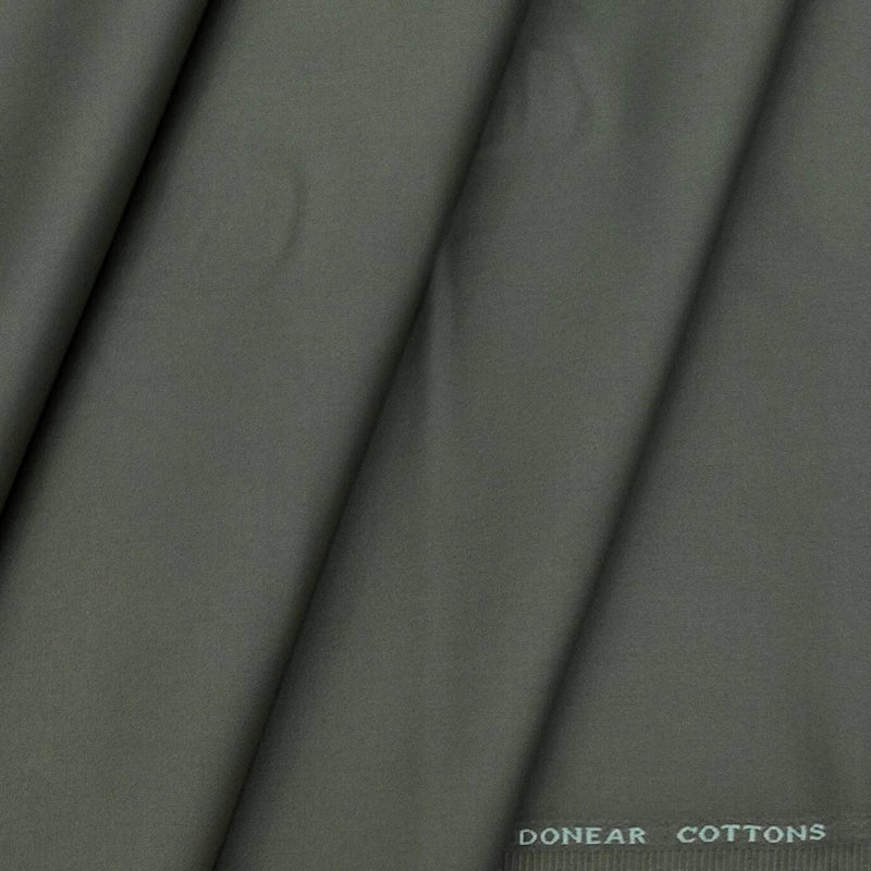 Trouser Fabric Donear Fine Pure Cotton stretchable Plain Colour Sage Green