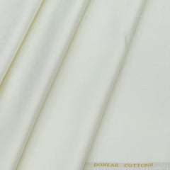 Trouser Fabric Donear Fine Pure Cotton stretchable Plain Colour Off White