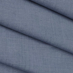 Trouser Fabric Donear Fine Pure Cotton stretchable Mild Check Colour Glaucous Blue