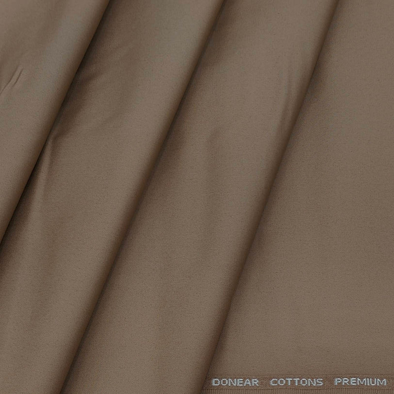 Trouser Fabric Donear Pure Cotton plain Colour Tan Beige