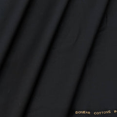 Trouser Fabric Donear Pure Cotton self Structure Colour Black