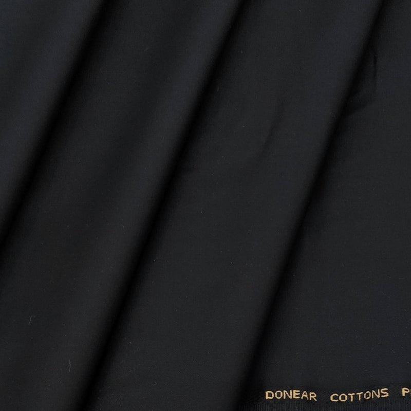 Trouser Fabric Donear Pure Cotton self Structure Colour Black