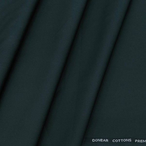 Trouser Fabric Donear Pure Cotton self Structure Colour Dark Green