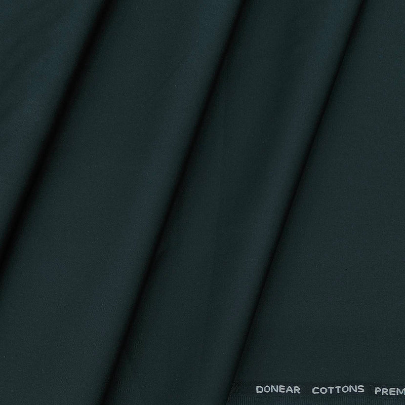 Trouser Fabric Donear Pure Giza Cotton Plain Colour Dark Green