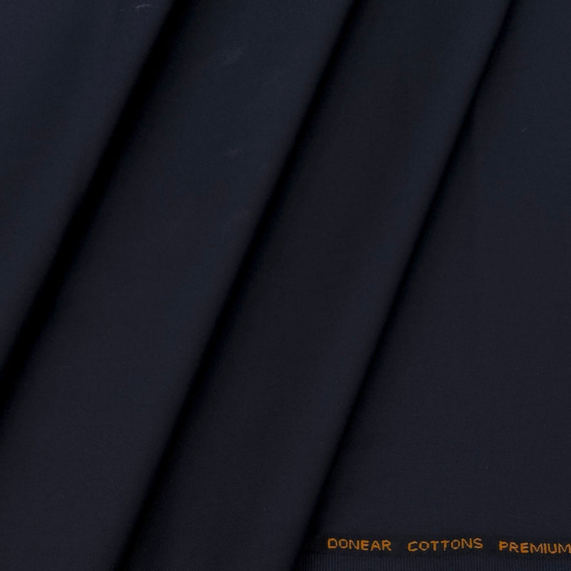Trouser Fabric Donear Pure Cotton self Structure Colour Dark Blue