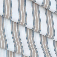 Shirt Fabric Arvind Giza Cotton Broad Lining Colour Light Brown N White