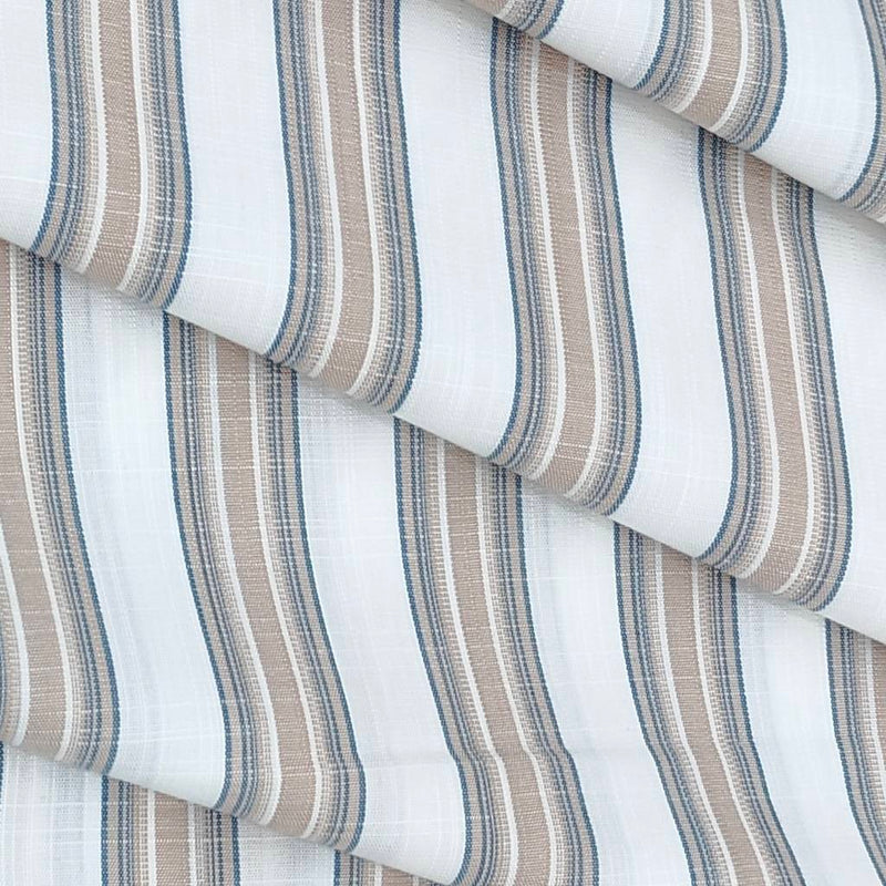 Shirt Fabric Arvind Giza Cotton Broad Lining Colour Light Brown N White