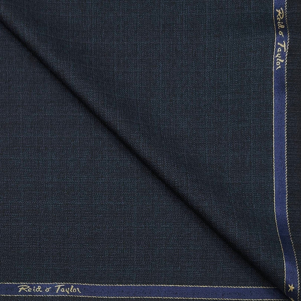 Trouser Fabric Reid & Taylor Polyester Viscose textured Color Prussian Blue