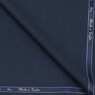 Trouser Fabric Reid & Taylor Polyester Viscose textured Color Yale Blue