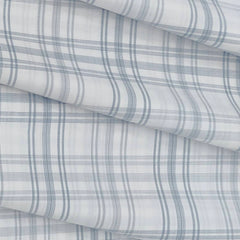 Shirt Fabric Raymond 100% Cotton Check Colour Light Blue N White