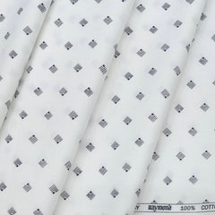 Shirt Fabric Raymond 100% Cotton Print Colour White