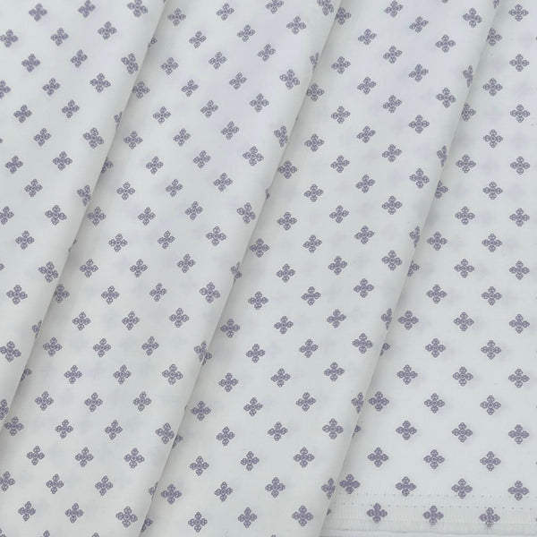 Shirt Fabric Raymond 100% Cotton Print Colour Light Purple