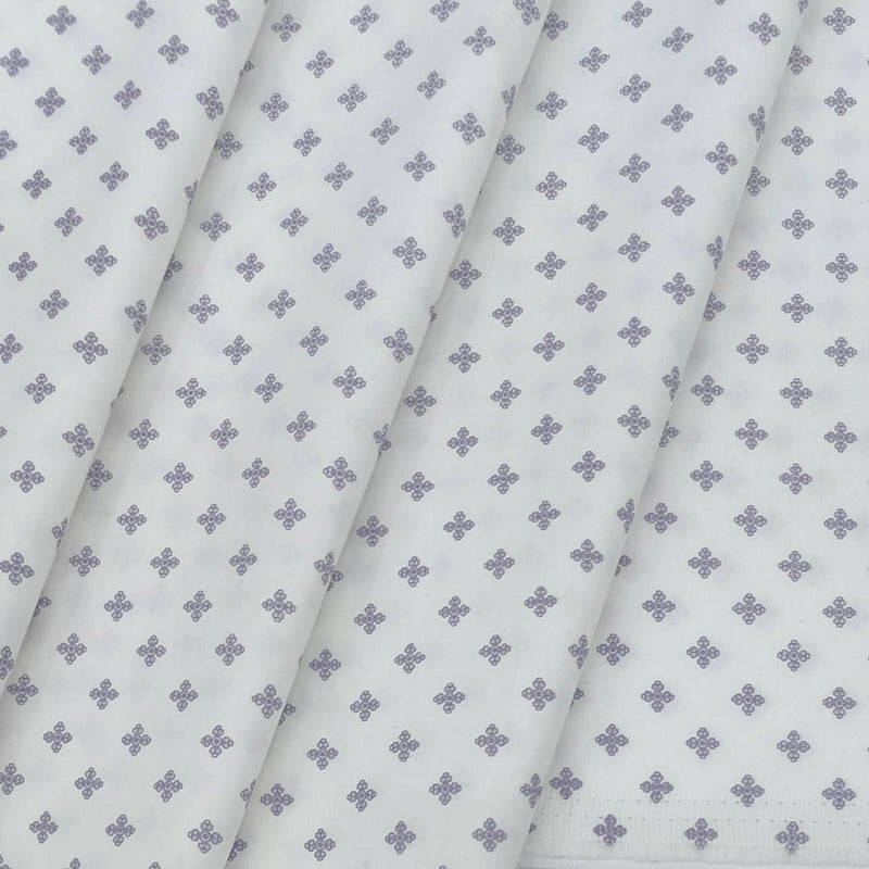 Shirt Fabric Raymond 100% Cotton Print Colour Light Purple