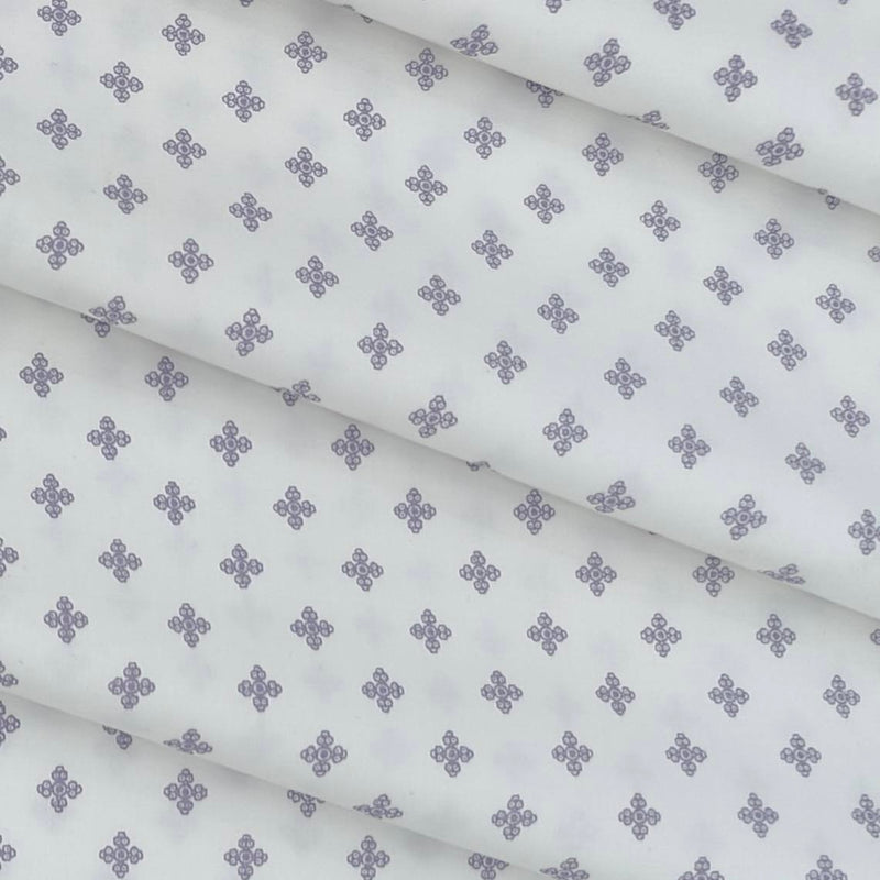 Shirt Fabric Raymond 100% Cotton Print Colour Light Purple