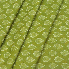 Shirt Fabric ManTire Polyester Viscose Digital Printed Color Sheen Green