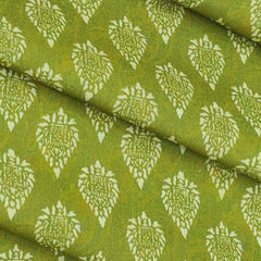 Shirt Fabric ManTire Polyester Viscose Digital Printed Color Sheen Green