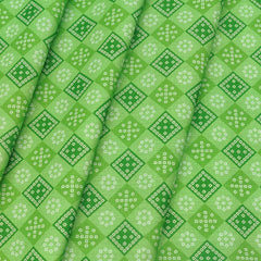 Shirt Fabric ManTire Polyester Viscose Digital Printed Color Light Green