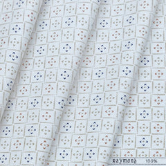 Shirt Fabric Raymond 100% Cotton Printed Colour Off white N Light Beige