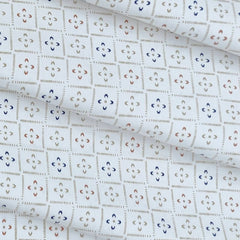 Shirt Fabric Raymond 100% Cotton Printed Colour Off white N Light Beige