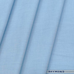 Shirt Fabric Raymond 100% Cotton Plain Colour Sky Blue