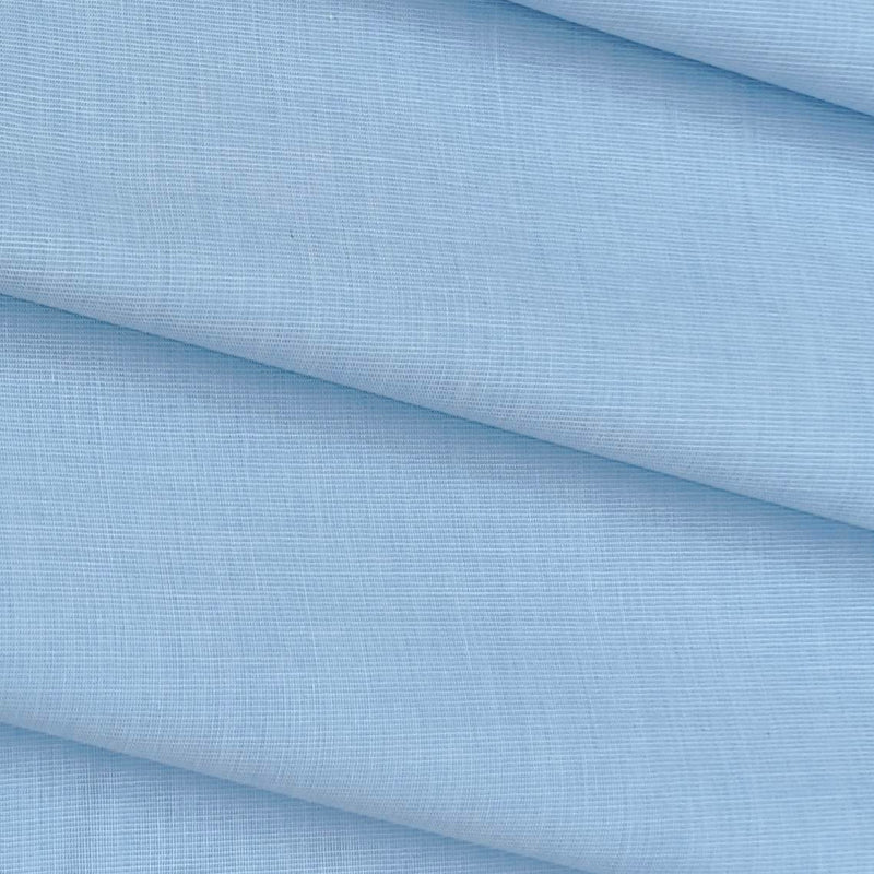 Shirt Fabric Raymond 100% Cotton Plain Colour Sky Blue