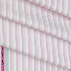 Shirt Fabric Raymond 100% Cotton Lining Colour Light Pink N Off White