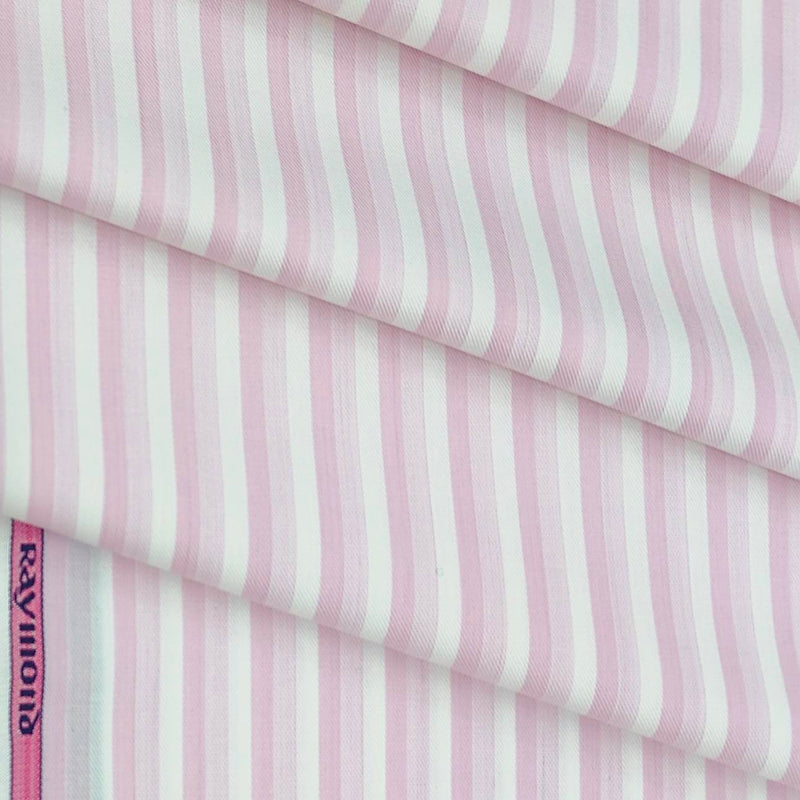 Shirt Fabric Raymond 100% Cotton Lining Colour Light Pink N Off White