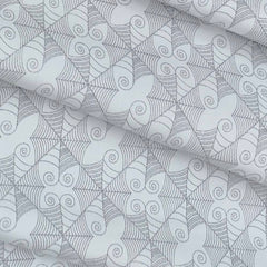 Shirt Fabric Raymond 100% Cotton Printed Colour Light Grey N White