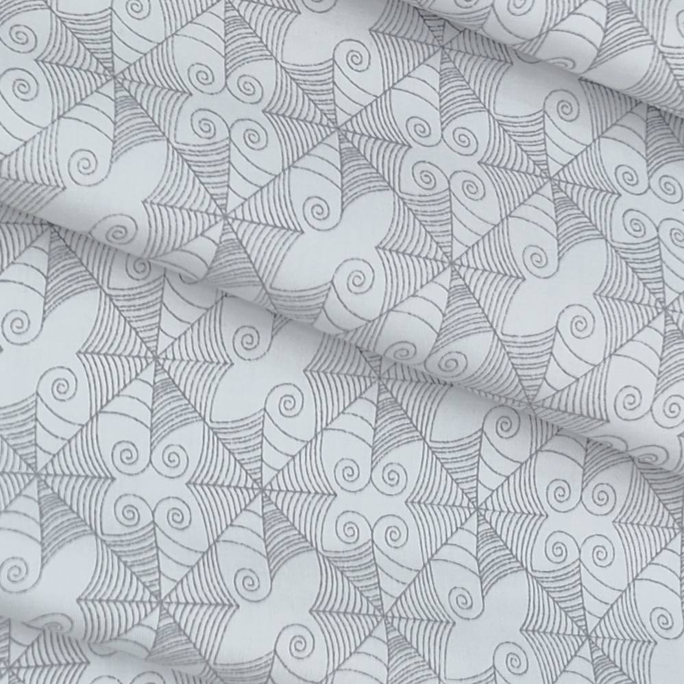 Shirt Fabric Raymond 100% Cotton Printed Colour Light Grey N White