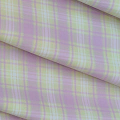 Shirt Fabric Raymond 100% Cotton Check Colour Light Pink N Light Green