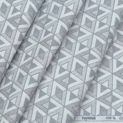 Shirt Fabric Raymond 100% Cotton Printed Colour Cloudy Grey N White