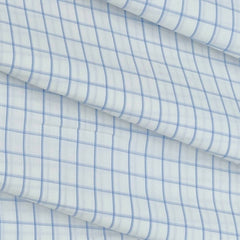 Shirt Fabric Raymond 100% Cotton Check Colour Blue N White