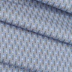 Shirt Fabric Raymond 100% Cotton Printed Colour Light Blue N White