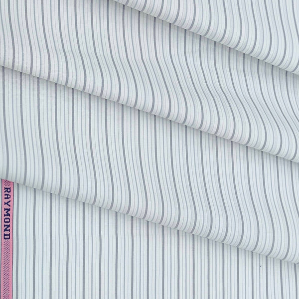 Shirt Fabric Raymond 100% Cotton Lining Colour Grey N White