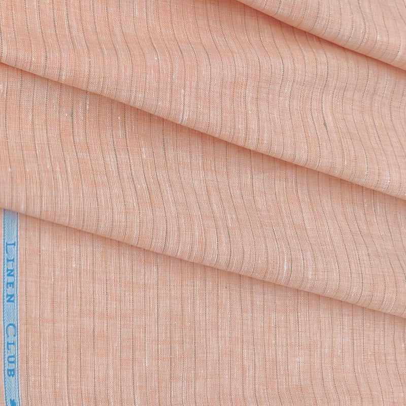 Shirt Fabric Linen Club 80 LEA Pure Linen Lining Colour Salmon Pink