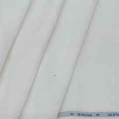 Shirt Fabric Solino Pure Linen Dobby Colour Off White
