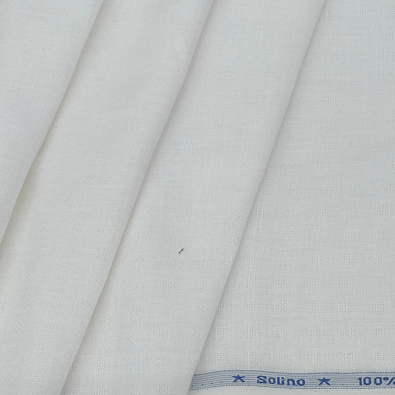 Shirt Fabric Solino Pure Linen Dobby Colour Off White