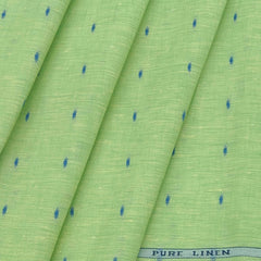 Shirt Fabric Raymond Pure Linen Dobby Colour Mantis Green
