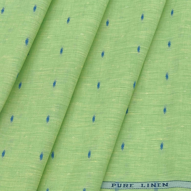 Shirt Fabric Raymond Pure Linen Dobby Colour Mantis Green