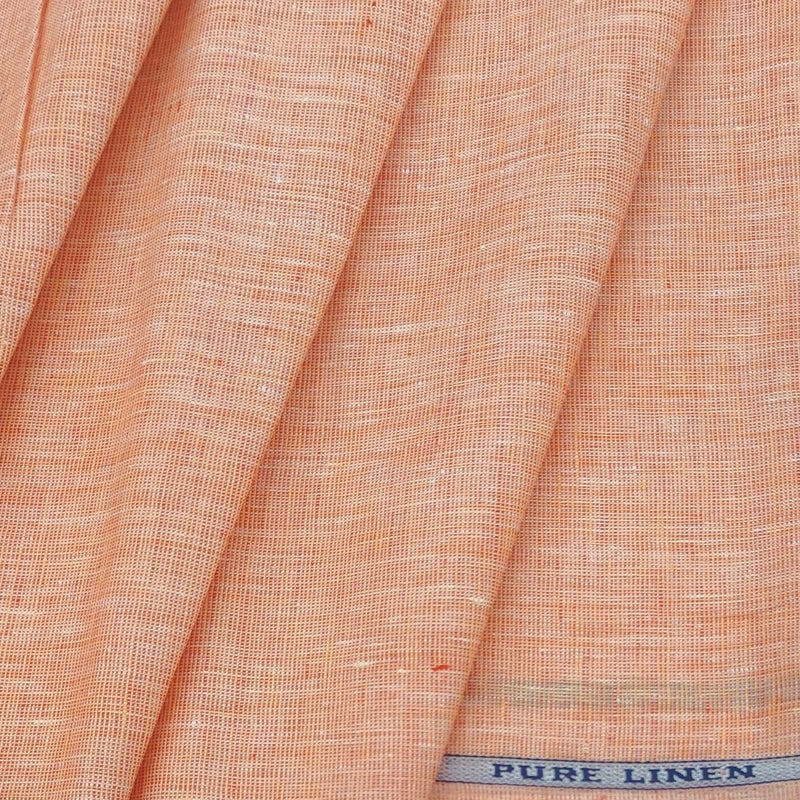 Shirt Fabric Raymond Pure Linen Plain Colour Bubblegum Pink