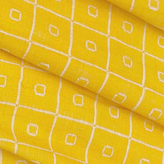 Shirt Fabric Solino Pure Linen Jacquard Colour Macaroon Yellow