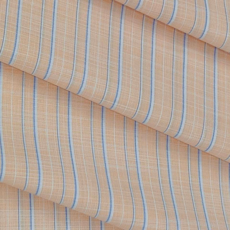 Shirt Fabric Arvind Cotton Blended Formal Lining Colour Apricot Orange